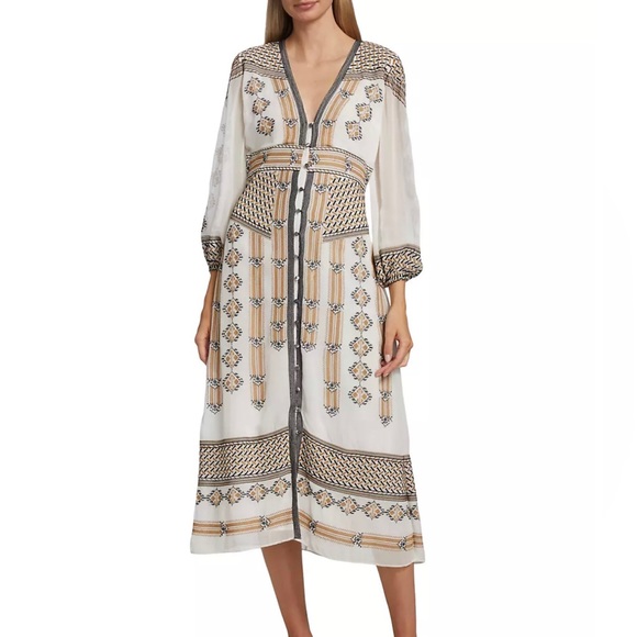 Veronica Beard Dresses & Skirts - NWD Veronica Beard Julianna Printed Button-Front Midi-Dress size 0